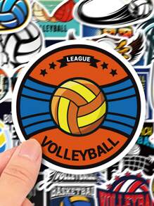 50pcs Volleyball Stickers For Diy Laptop And Phone Decoration - volleyball - View 6