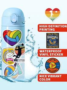 50pcs Volleyball Stickers For Diy Laptop And Phone Decoration - volleyball - View 5