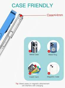 Bộ sạc không dây từ tính USB-C 15W tương thích với dòng iPhone 12/13/14/15 - màu đen - Xem 11