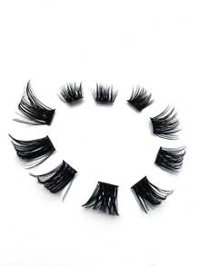 120pcs Handmade Crossed Fluffy False Eyelashes, Suitable For Diy, Daily Makeup, Can Be Cut Into Small Pieces - View 3