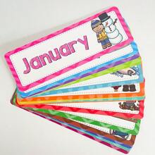 16 Piezas Tarjetas Didácticas de Meses y Estaciones - 12 Meses del Año, Tarjetas Cognitivas de Educación Temprana, Suministros de Aprendizaje Preescolar, Ayudas Didácticas para Conciencia Estacional y Reconocimiento Mensual, Decoración de Pared para el Aula