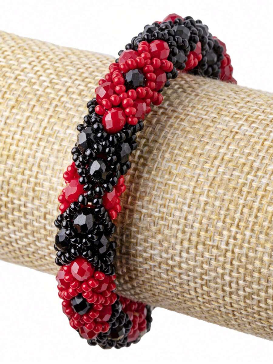 Pulsera Eleggua Tejida Yoruba Protección - Rojo - Ver 1