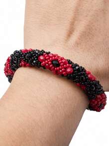 Pulsera Eleggua Tejida Yoruba Protección - Rojo - Ver 2