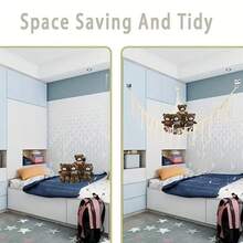 手編繩,掛牆式玩具收納網袋,牆壁裝飾,蕾絲掛牆式玩具收納架,佈局手編繩雙層懸掛掛毯臥室家居裝飾,波西米亞填充玩具網式吊床,大號55英寸玩具網式吊床,麻繩填充動物角落掛式網口袋,網式吊床毛絨玩具組織者帶流蘇,適用於臥室、幼兒園、家庭組織、返校課堂用品 - 白色 - 查看 4