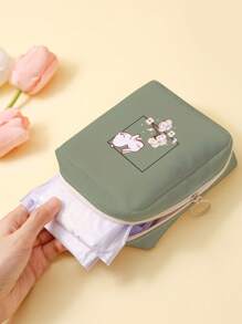 Minimalist Animal Pattern Sanitary Pad Storage Pouch - Multicolor - View 4
