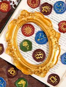 1個復古火漆封條貼紙信封邀請卡裝飾口袋材料 - 綠色 - 查看 4