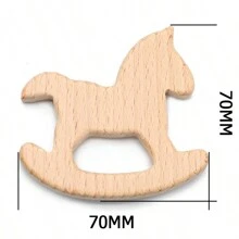 3pcs Beech Wood Beading Kit For Diy Crafts, Unpainted Jewelry Making, Animal Shaped Decoration - 3Pcs - View 7