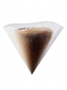 1pc Wooden Pulp V-shaped Cone Coffee Filter Paper For Home Drip Coffee Brewing - White - View 2
