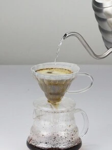 1pc Wooden Pulp V-shaped Cone Coffee Filter Paper For Home Drip Coffee Brewing - White - View 7