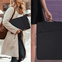 電腦包殼套,英寸電腦包防水耐用電腦手提箱兼容電腦保護套商業公事包禮物適合男士女性,防水,耐用辦公室包,攜帶電腦包適用於,黑色,灰色的 - 黑色 - 查看 7