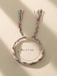 Braided Detail Tassel Decor Bracelet