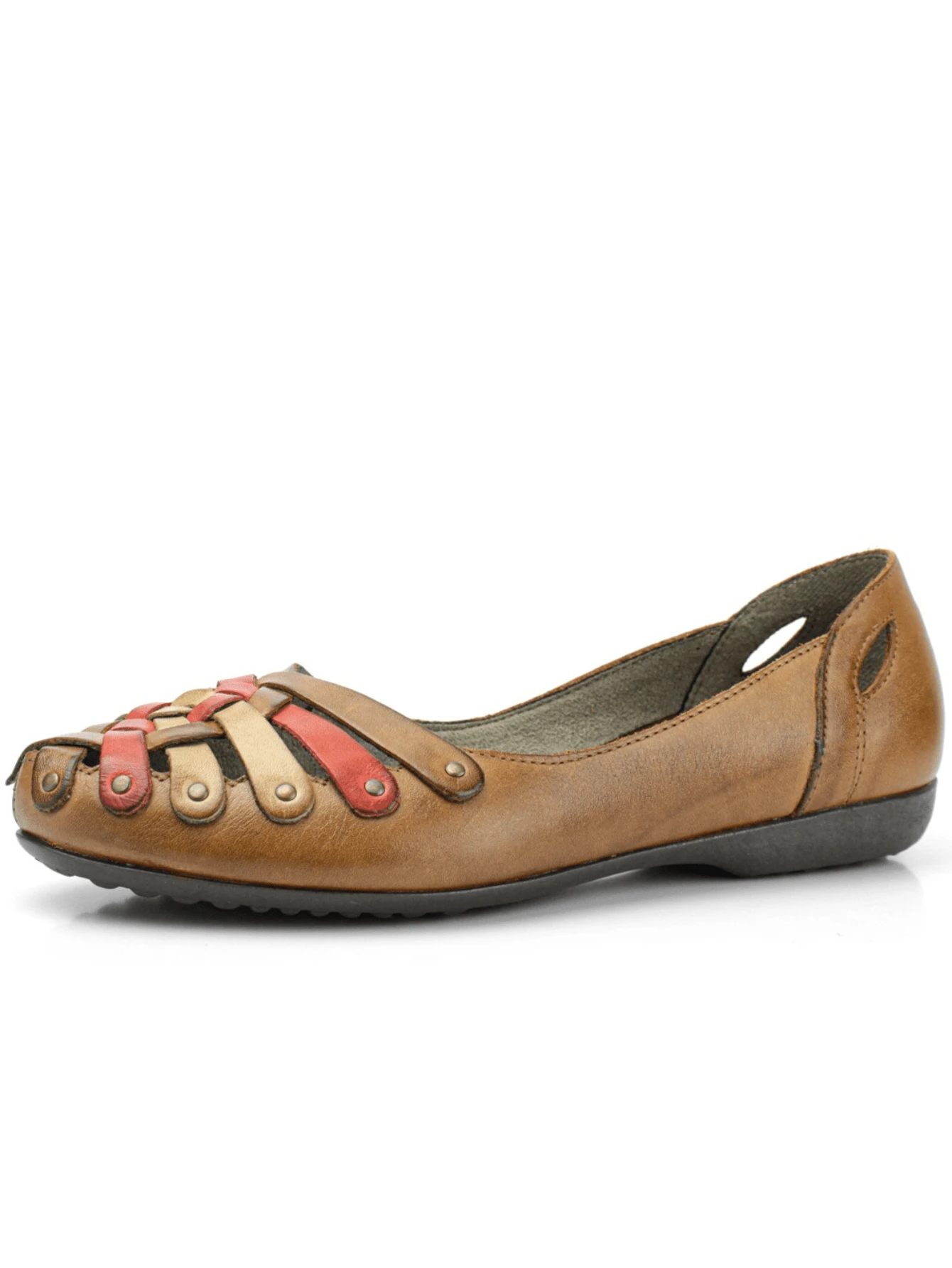 Women Flat Sandals - màu nâu - Xem 1