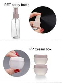 Set di bottiglie ricaricabili da viaggio, con spray, lozione, shampoo, gel doccia, tubi, contenitori cosmetici vuoti per liquidi portatili, set di attrezzi per viaggi, essenziali da viaggio, organizzatore da viaggio per spiaggia, vacanze estive, ritorno a scuola, forniture scolastiche, vacanze, campeggio, accessori essenziali per vacanze, mini profumo per donna e uomo - Multicolore - Visualizzare 6