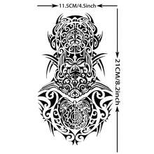 1sheet Temporary Tattoo Sticker For Men And Women, Waterproof Sleeve Tattoo - Black - View 4