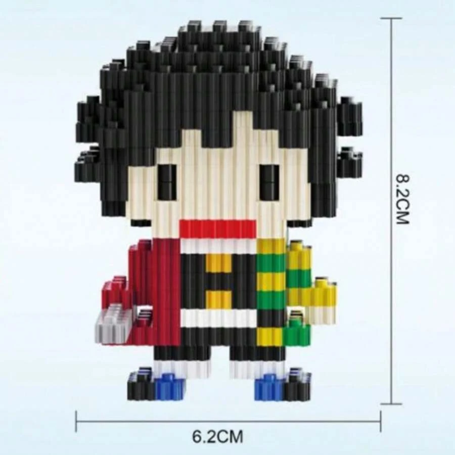 Figura de anime figura de construcción 3D modular, bloques de construcción de nanobloques para decoración de habitación - Verde Oliva - Ver 1