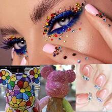 2mm - 6mm Piedras de imitación de resina de colores sin aplicación en caliente, gemas planas para pegar en uñas, tazas, botellas, tumblers, móviles, accesorios de maquillaje DIY, uñas y suministros para uñas - Azul menta - Ver 4