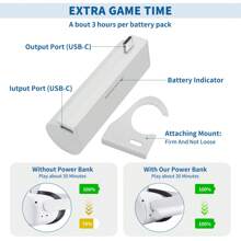 5000mAh Lightweight Extended Battery Pack For Oculus/Meta Quest 2 And Quest, Compatible With Elite Strap, Enhance Playtime By Extra 2.5 Hours - White - View 10