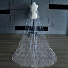 Bridal Veil, Elegant Single-layer White Veil With Comb And Wedding Accessories For Bride