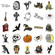 100pcs Cartoon Pumpkin, Monster & Skull Pattern Halloween Party Decorative Stickers For Luggage, Guitar, And Printing Paper - Multicolor - View 4