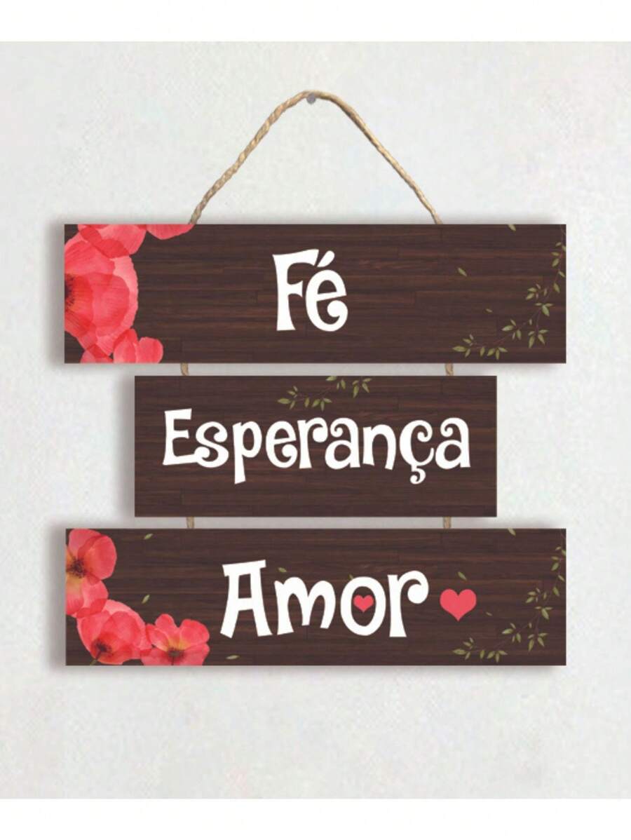 Decorative MDF Plate With Rope 28x22.3cm - Cà phê nâu - Xem 1