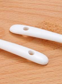 1pc/4pcs Ceramic Long Handle White Stirring Spoon/Coffee Spoon/Honey Stick/Seasoning Spoon/Salt Spoon, Kitchen, Christmas Gift - White - View 6