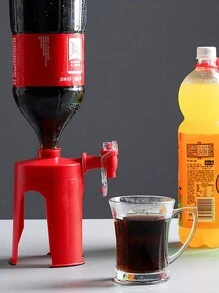 Simple Mini Beverage Dispenser Stand For Inverted Barrel Soft Drink Bottles, Suitable For , , Etc. - Red - View 2