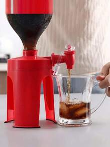 Simple Mini Beverage Dispenser Stand For Inverted Barrel Soft Drink Bottles, Suitable For , , Etc. - Red - View 1