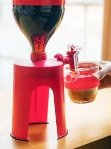 Simple Mini Beverage Dispenser Stand For Inverted Barrel Soft Drink Bottles, Suitable For , , Etc. - Red - View 3