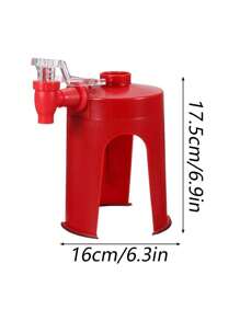 Simple Mini Beverage Dispenser Stand For Inverted Barrel Soft Drink Bottles, Suitable For , , Etc. - Red - View 5