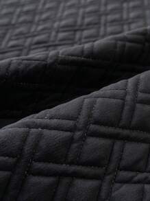 1入組短毛絨刺繡地毯適用於客廳,學習,臥室,ins風格裝飾地毯,防塵&防刮 - 黑色 - 查看 7