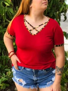 Plus Size Blouses - 紅色 - 查看 6