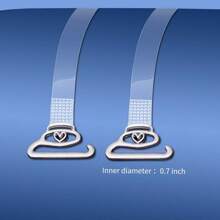2pcs Clear Shoulder Straps Anti-slip Bra Straps Invisible Bra Straps With Buckles For Strapless Dresses And Tops