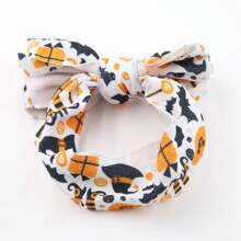 2 cái/bộ Phụ kiện tóc trẻ em hình bí ngô, dơi, quỷ lớn phong cách Châu Âu & Mỹ, băng đô in hình Halloween màu cam & đen - màu đen - Xem 7
