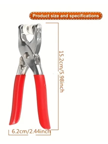 1 Pack 200pcsSnap Fasteners Tool Kit Hollow And Solid Metal Prong Snaps Buttons Clothing Leather Crafting Sewing - Multicolor - View 5