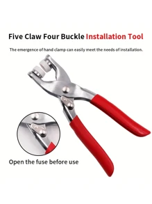 1 Pack 200pcsSnap Fasteners Tool Kit Hollow And Solid Metal Prong Snaps Buttons Clothing Leather Crafting Sewing - Multicolor - View 7