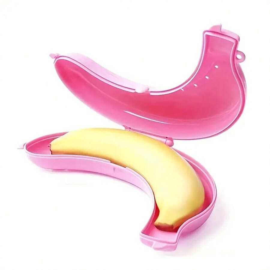 Cute Banana Shaped Storage Box, Outdoor Portable Fruit Container For