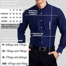 Men Shirts - 藏蓝色 - 查看 3