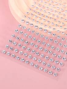 STARTTOOS 2入組立體仿真銀色小珠寶鑲嵌貼紙,適用於臉部diy音樂節,y2k彩妝派對,嘉年華裝飾 - 白色 - 查看 6