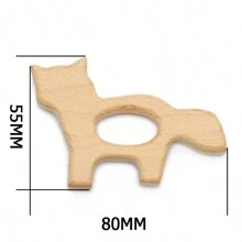 3pcs Beech Wood Beading Kit For Diy Crafts, Unpainted Jewelry Making, Animal Shaped Decoration - 3Pcs - View 17