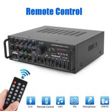SUNBUCK AS-336BU 2000W Bluetooth 5.0 Power Amplifier Home Karaoke Stereo Receiver With FM Radio, USB/SD, 5-Band EQ & Remote - màu đen - Xem 4