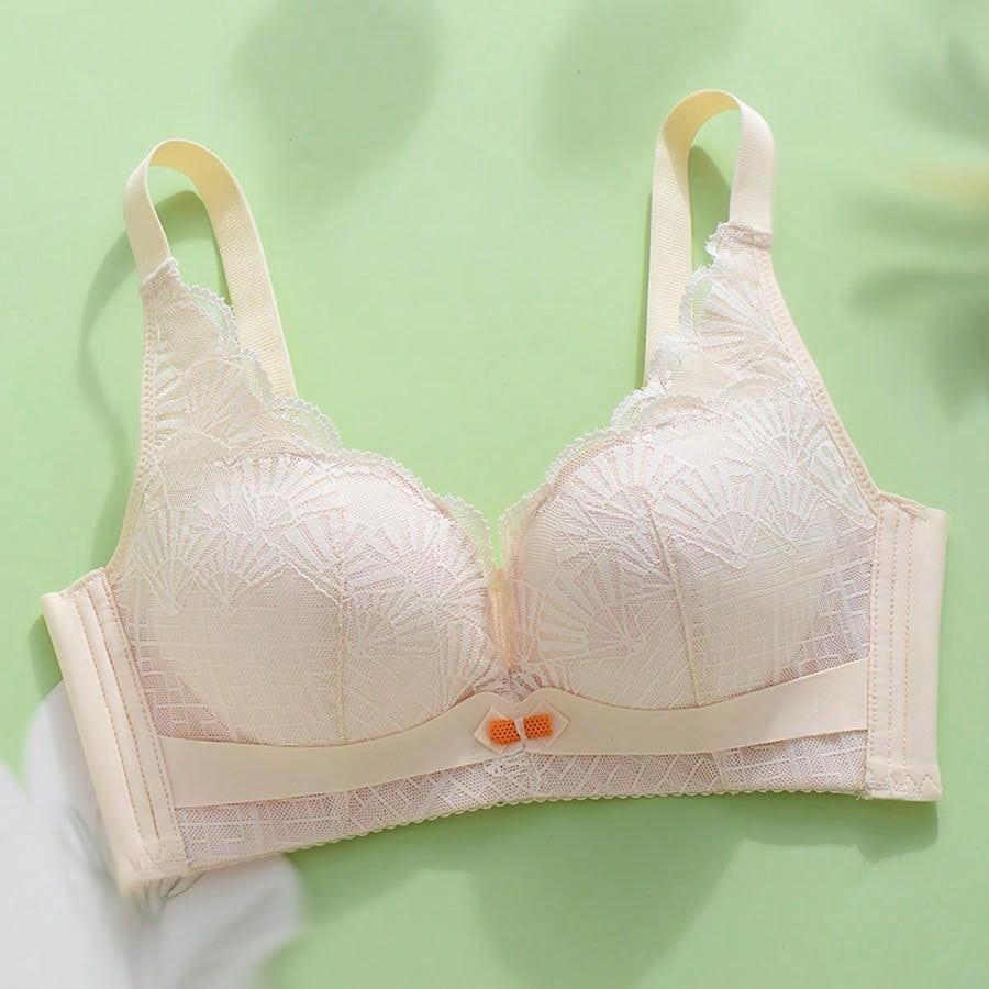 Wireless Bra For Small Chest, Thick Padded, Lace, Bralette For Pushing