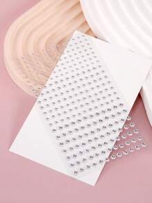 STARTTOOS 2入組立體仿真銀色小珠寶鑲嵌貼紙,適用於臉部diy音樂節,y2k彩妝派對,嘉年華裝飾 - 白色 - 查看 4