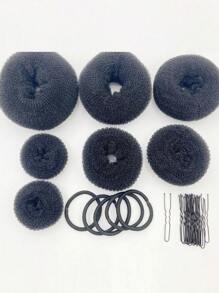 32pcs Women Solid Casual Hair Accessory Set For Daily Life - Black - View 2