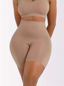 Women's Seamless High Waist Tummy Control Shapewear Panties, Body Shaper To Slim Stomach And Lift Buttocks - Apricot - View 4