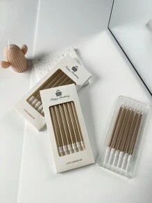 6 件套蛋糕蜡烛，现代金色蛋糕顶部装饰，适合派对 - 玫瑰金 - 查看 5