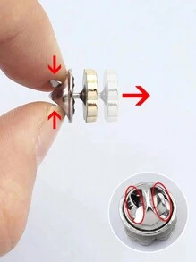 20pcs WoMen' Shirt Button Pins Set, Pearl & Rhinestone Decor Mini Brooches, For Daily Outfits - Multicolor - View 4