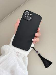 1入黑色流蘇掛繩,防滑霧面tpu手機殼,適用於iphone及其他手機 - 彩色 - 查看 4