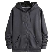 Kit Conjunto Moletom Ziper Calça Jogger Relogio Unissex - Chumbo - Visão 3