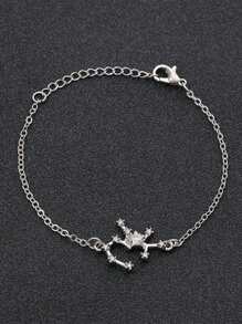 1 Piece Retro Silver Color Bling CZ Zirconia Crystal Zodiac Sign Chain Bracelet For Women Gift - Multicolor - View 7