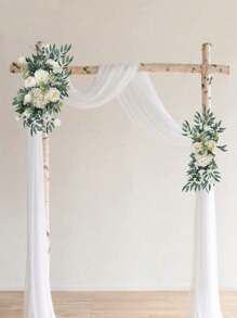 Faux Flower Swag Set Of 2 For Wedding Welcome Signs Floral Decorations And Wedding Reception Ceremony Signs Bridal Shower Centerpieces Decor,Wedding Arch Flowers Wedding Flowers Swag For Wedding Background Decoration,Chair Back Decoration Valentine'S Day Mother'S Day Gift